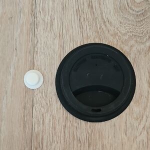 Black Silicone Lid with White Stopper